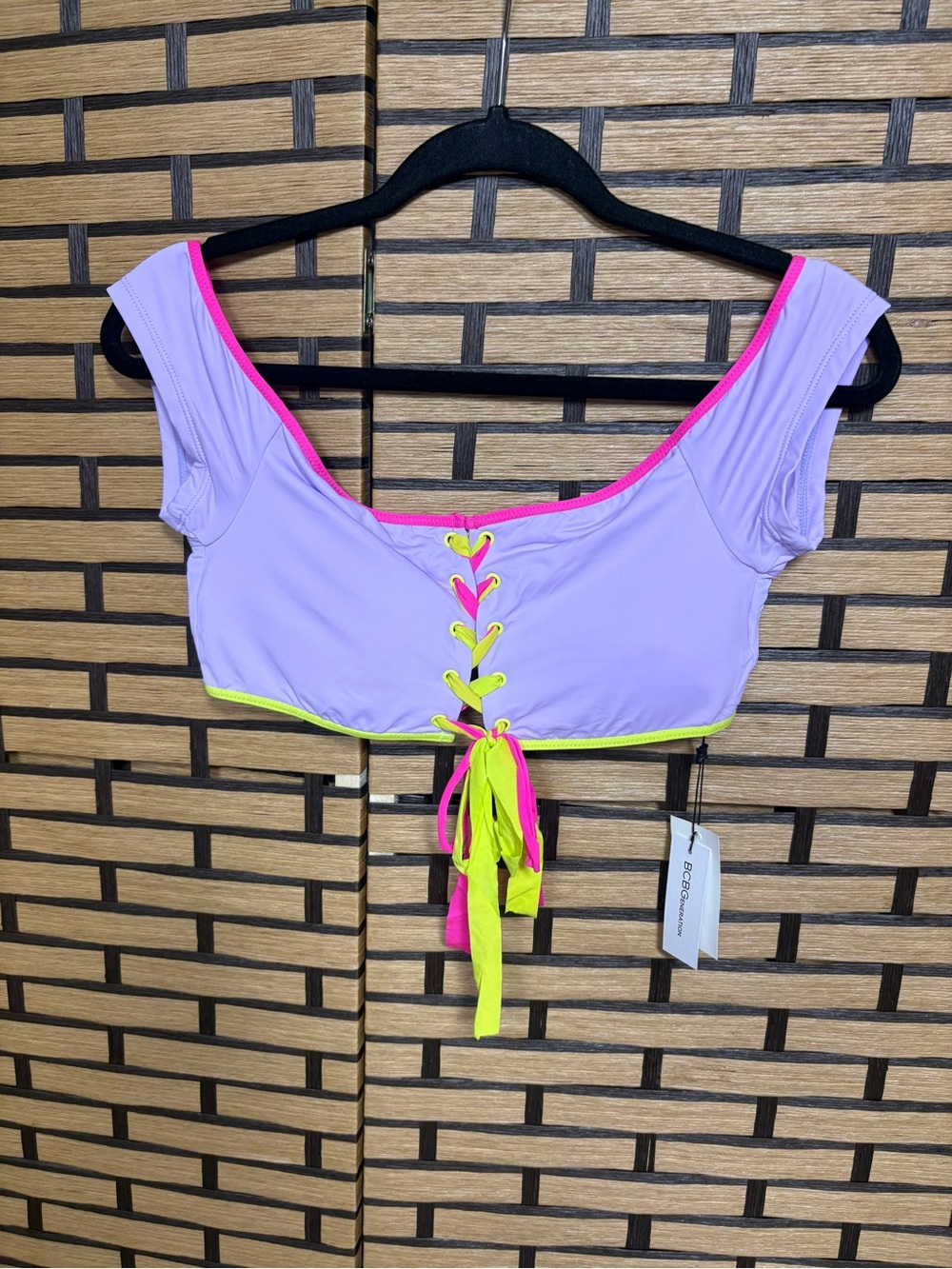 Bcbgeneration lavender swim top size medium